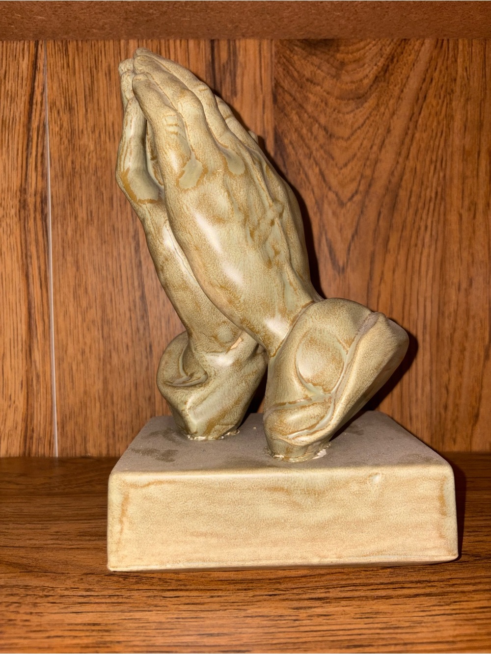 Vintage ceramic praying hands